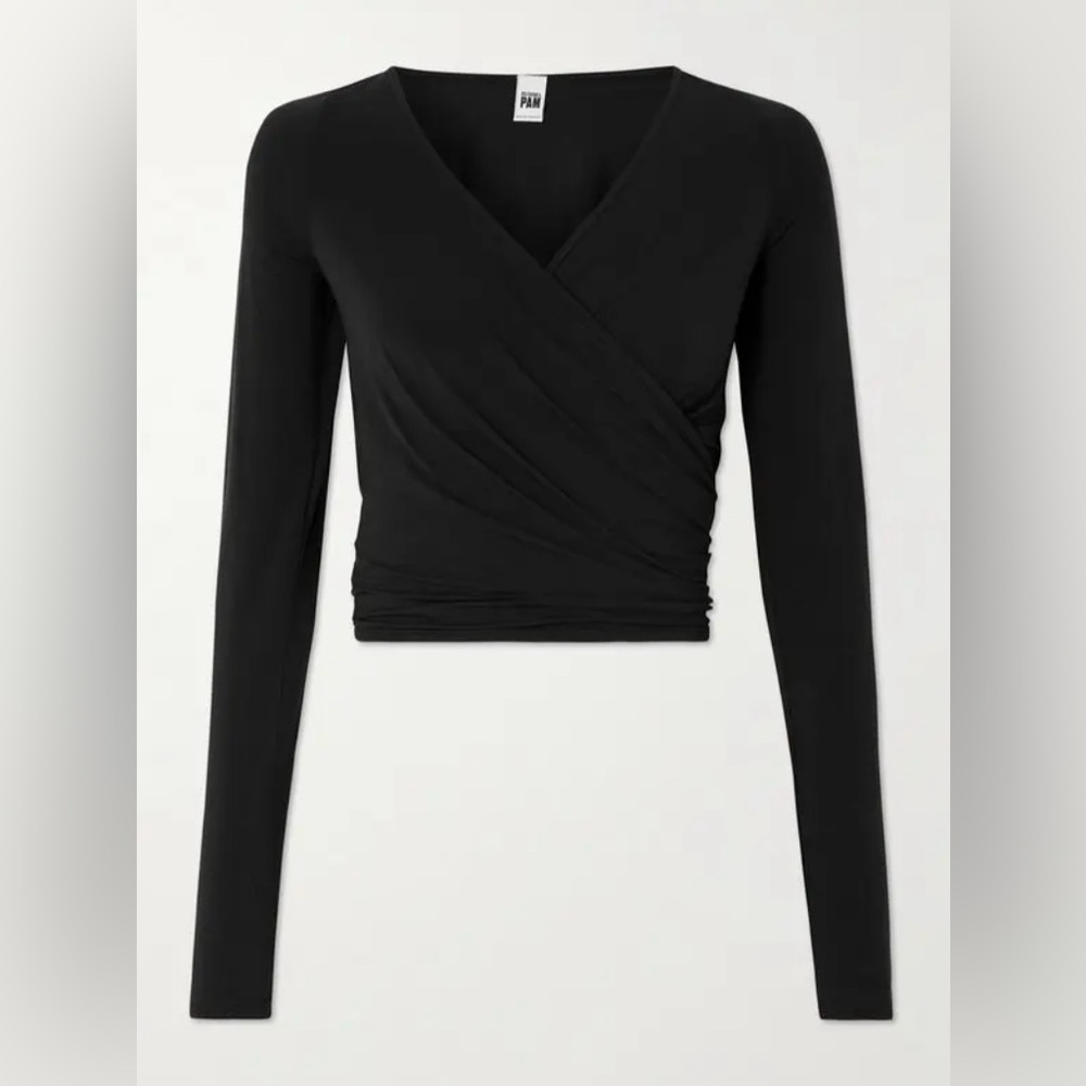 Re/Done x Pamela Anderson Black Tie Top